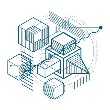 İzometrik doğrusal arka plan