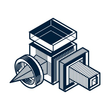 Soyut üç boyutlu şekil