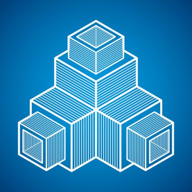 3D tasarım küp şekli