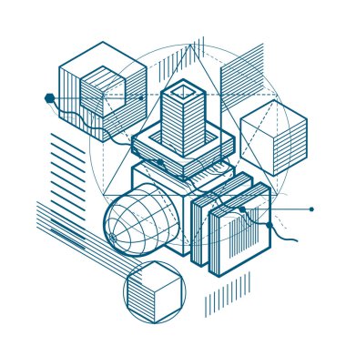 İzometrik doğrusal arka plan