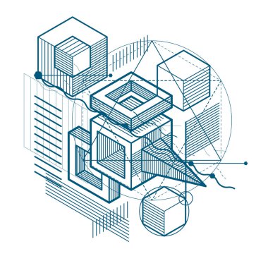 İzometrik doğrusal arka plan