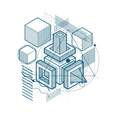 İzometrik doğrusal arka plan