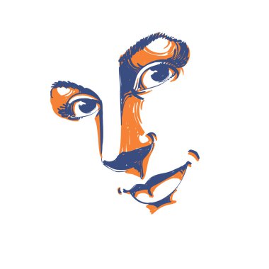 Kadın grafik çizilmiş portresi