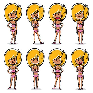 duygusal sarışın Bayan seti