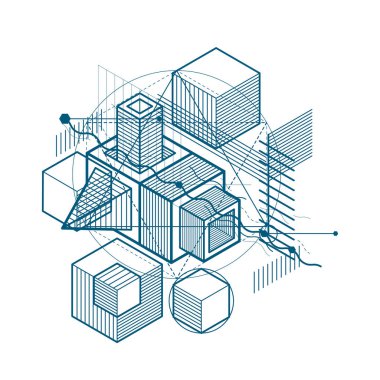 İzometrik doğrusal arka plan