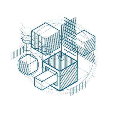 İzometrik doğrusal arka plan