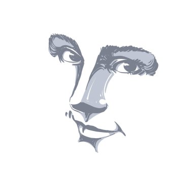 Kadın grafik çizilmiş portresi