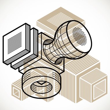 Soyut üç boyutlu şekil