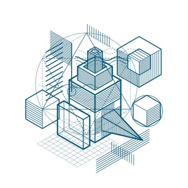 İzometrik doğrusal arka plan