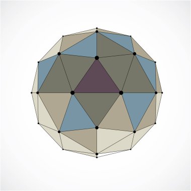 Soyut geometrik 3d çokgen şekli
