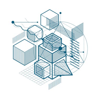 İzometrik doğrusal arka plan