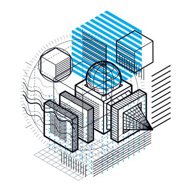 İzometrik doğrusal arka plan
