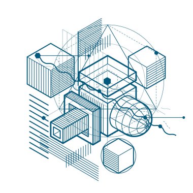 İzometrik doğrusal arka plan