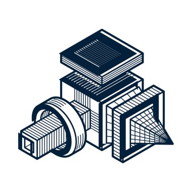 İzometrik doğrusal arka plan