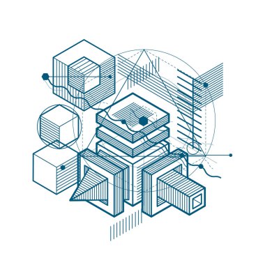 İzometrik doğrusal arka plan