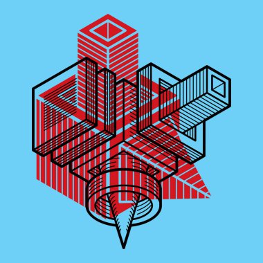 Soyut geometrik 3d çokgen şekli