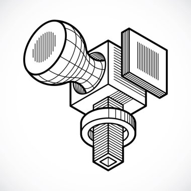 Soyut üç boyutlu şekil