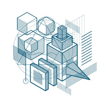 Soyut üç boyutlu şekil