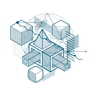 Soyut üç boyutlu şekil