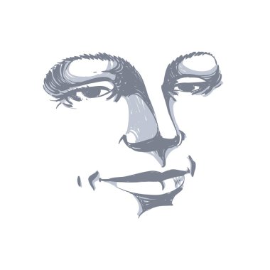 Kadın grafik çizilmiş portresi