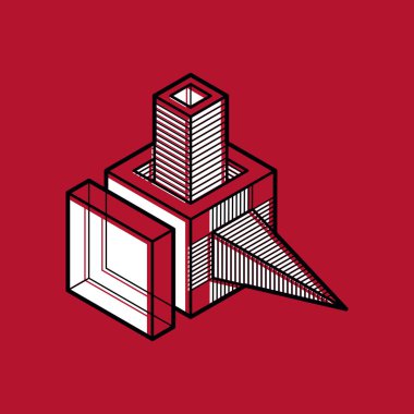 Soyut izometrik boyutlu şekli