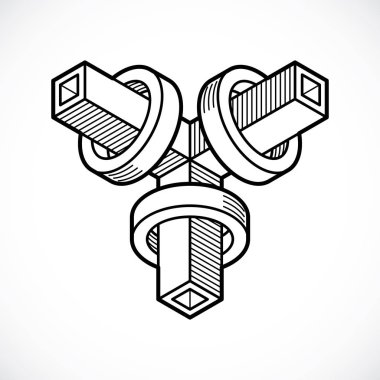 Soyut izometrik boyutlu şekli