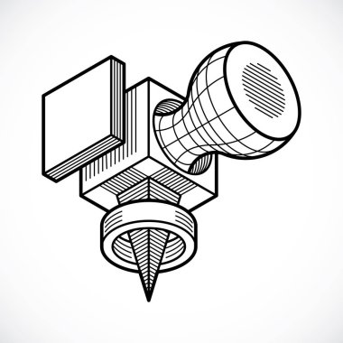 Soyut izometrik boyutlu şekli