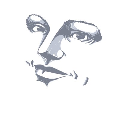 Kadın grafik çizilmiş portresi