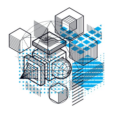 Soyut izometrik boyutlu şekli