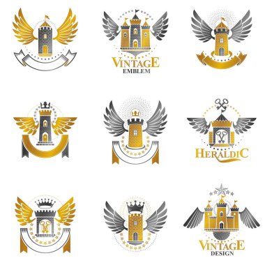 Antik kaleleri amblem seti