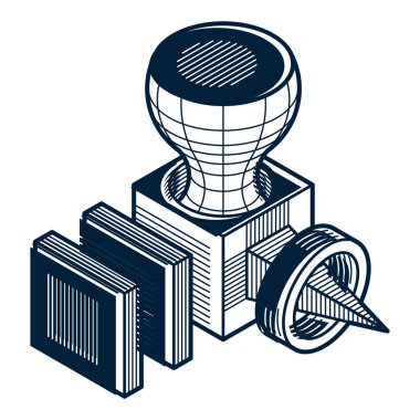 Soyut izometrik boyutlu şekli