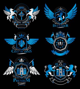 Vintage hanedan amblem seti