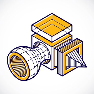 Soyut izometrik boyutlu şekli