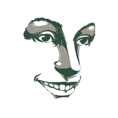 Kadın grafik çizilmiş portresi