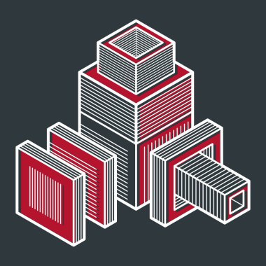 Soyut izometrik boyutlu şekli