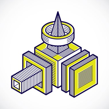 Soyut izometrik boyutlu şekli