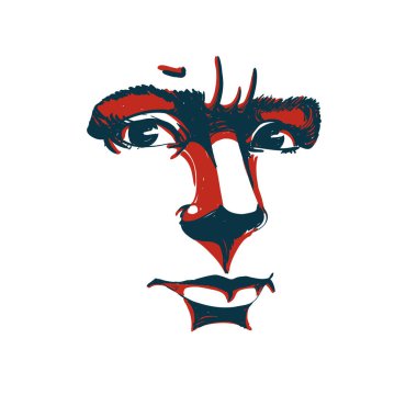 Kadın grafik çizilmiş portresi