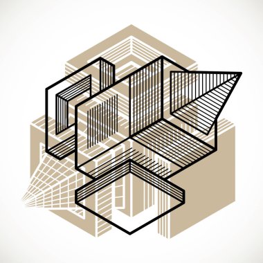Soyut izometrik boyutlu şekli