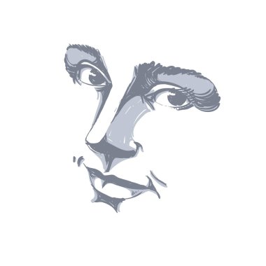 Kadın grafik çizilmiş portresi
