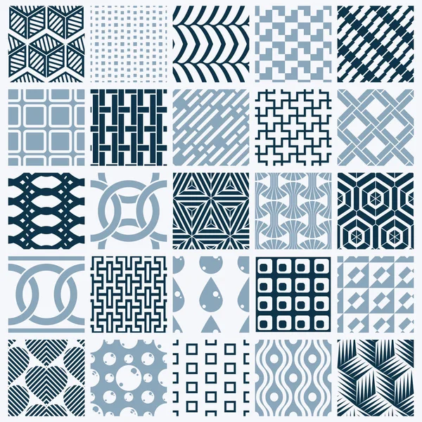 Seamless geometric patterns set — Wektor stockowy