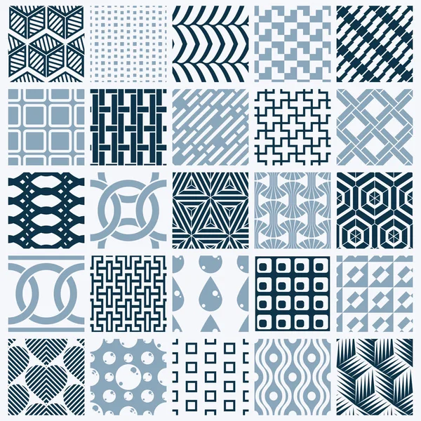 Naadloze geometrische patronen set — Stockvector