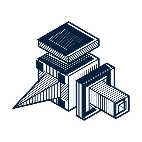 Soyut izometrik boyutlu şekli