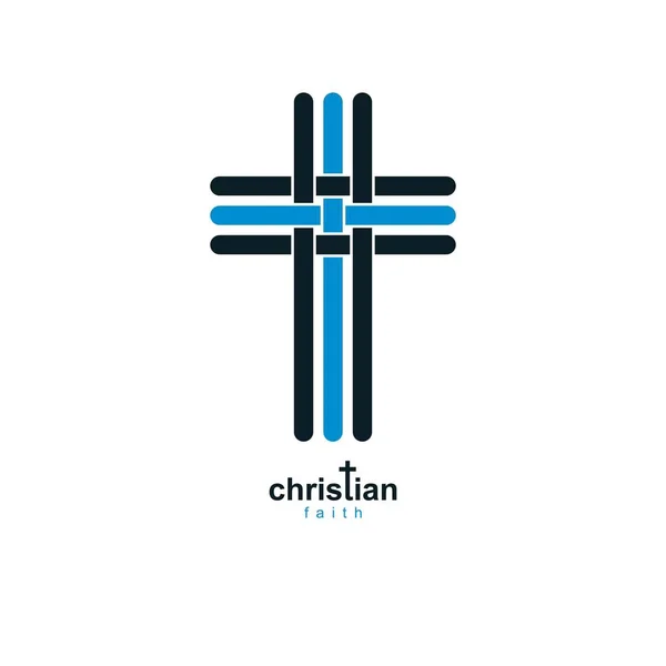 Croix des emblèmes du christianisme ensemble — Image vectorielle