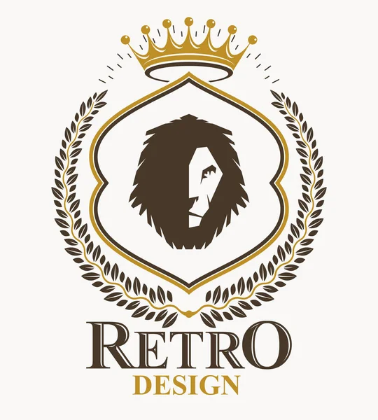 Emblema araldico vintage — Vettoriale Stock
