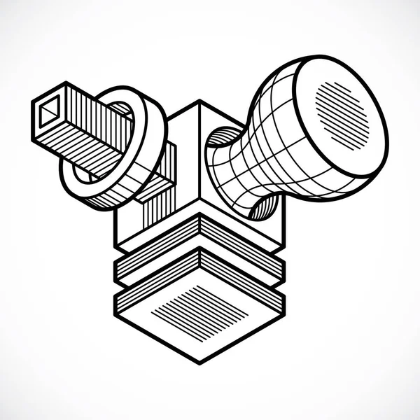 Soyut izometrik boyutlu şekli