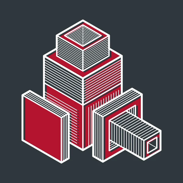 Soyut izometrik boyutlu şekli