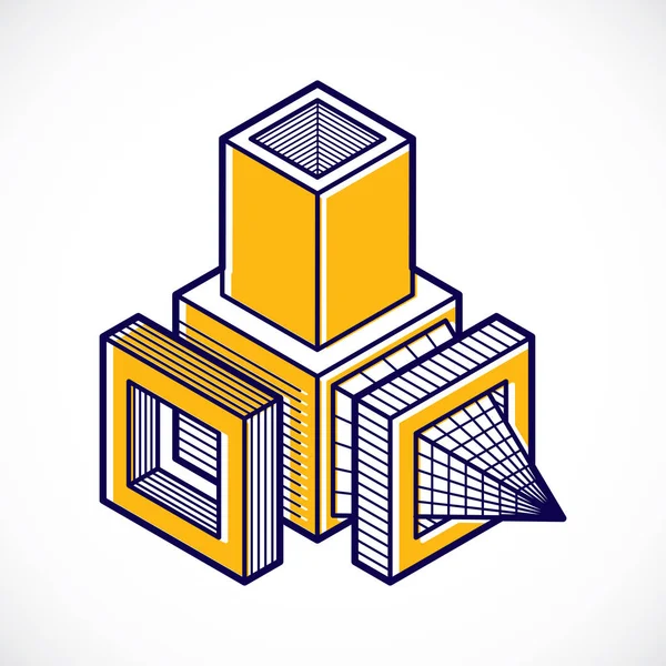 Soyut izometrik boyutlu şekli