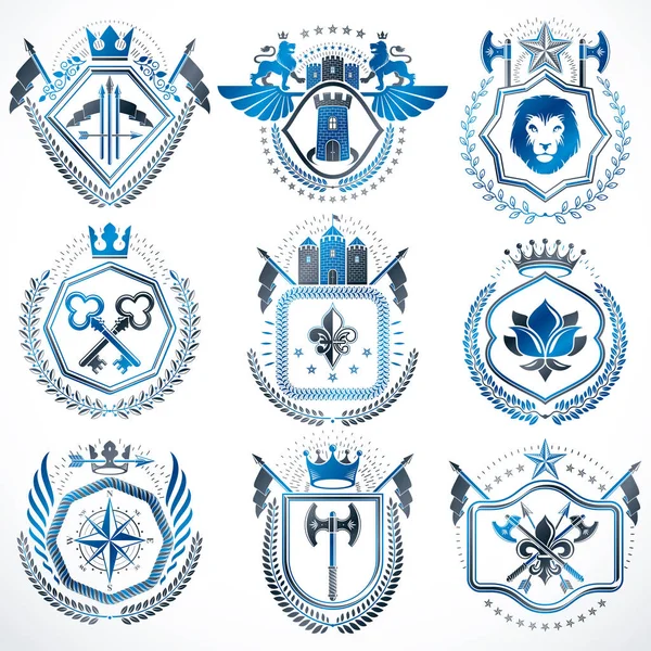 Vintage hanedan amblem seti