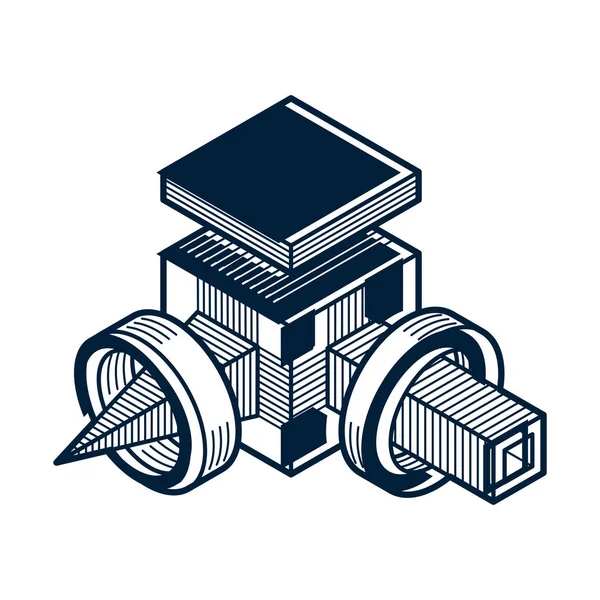 Soyut izometrik boyutlu şekli