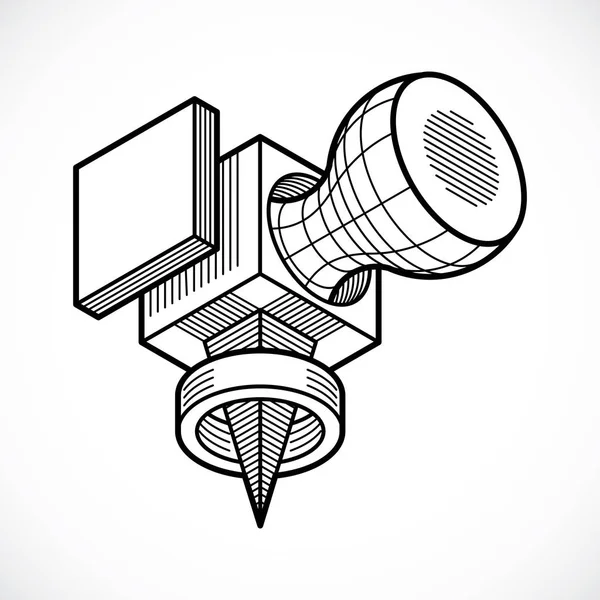 Soyut izometrik boyutlu şekli